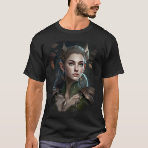 Elven Warrior Elf Princess Fantasy Fae Por T-shirt