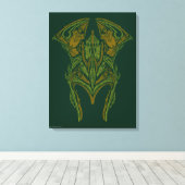 Elven Weapons Helmet Icon Canvas Afdruk (Insitu (Houten vloer))