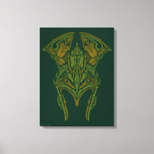 Elven Weapons Helmet Icon Canvas Afdruk