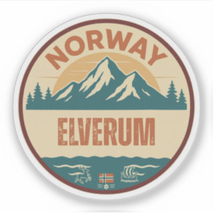 Elverum, Norge Noorwegen Sticker