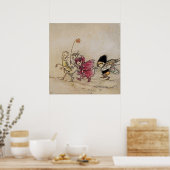 "Elves" Fairy Art van Arthur Rackham Poster (Keuken)