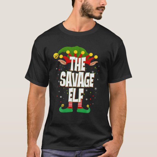 Elves Group The Savage Elf Kerstmis T-shirt (Voorkant)