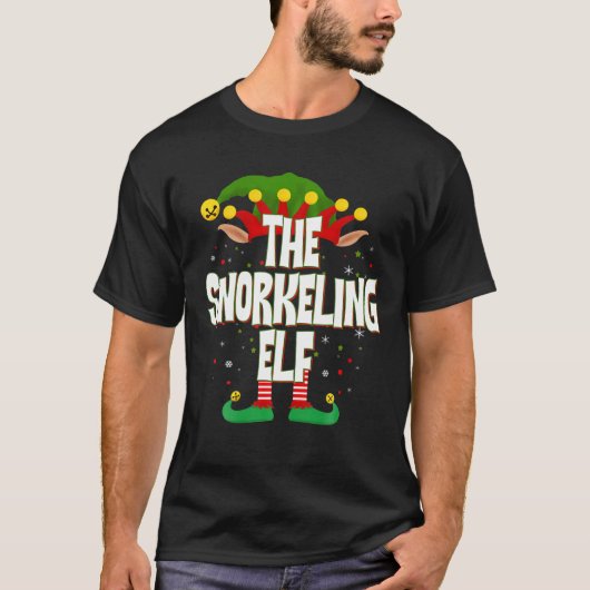 Elves Group The Snorkeling Elf Kerstmis T-shirt (Voorkant)