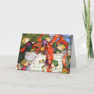 Elves Workshop Kerst Feestdagen Kaart