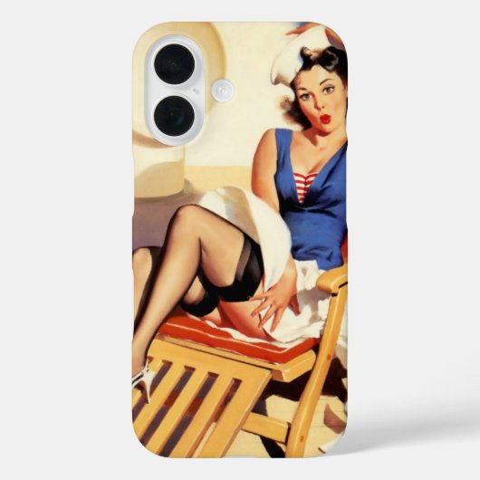  Elvgren Cruiseschip Retro Pin Up Meisje Case-Mate iPhone Case (Achterkant)