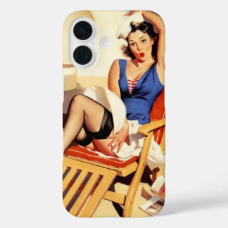 Elvgren Cruiseschip Retro Pin Up Meisje iPhone 16 Hoesje