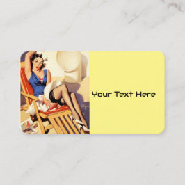  Elvgren Cruiseschip Retro Pin Up Meisje Visitekaartje