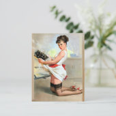 Elvgren laat eten feestdagenkaart (Staand voorkant)