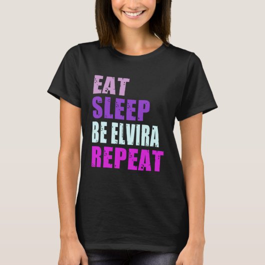 Elvira Eat Sleep Be Repeat Elvira T-shirt (Voorkant)