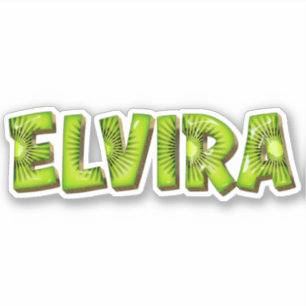 Elvira Nom Kiwi Design Autocollants