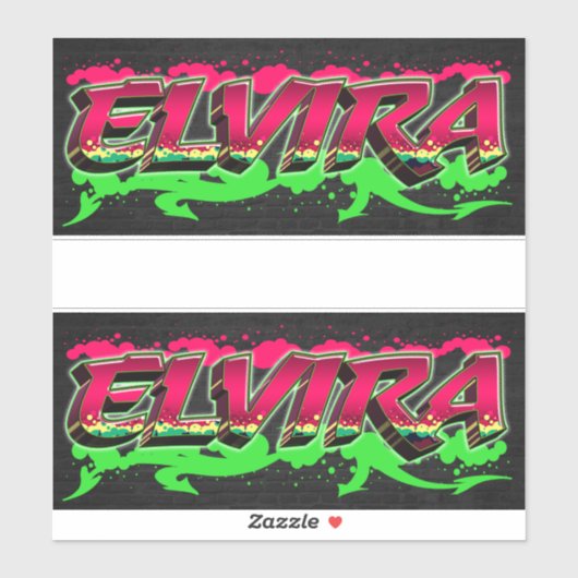 Elvira Vorname Name Graffiti Aufkleber Sticker (Vel)