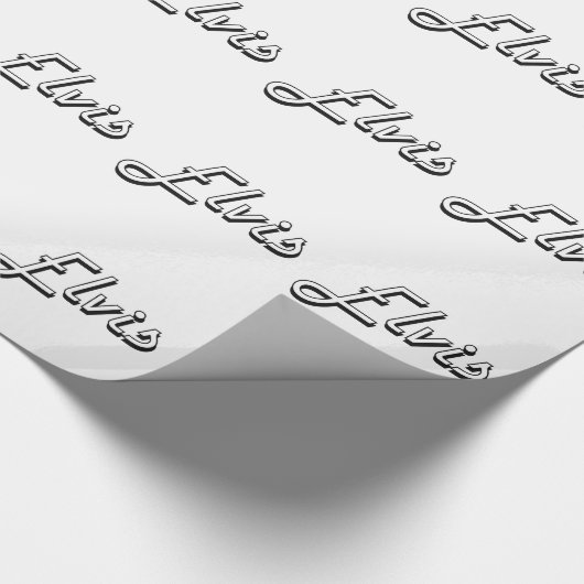 Elvis Classic Retro Name Design Cadeaupapier (Hoek)