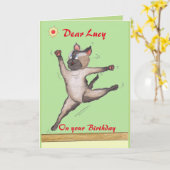 "Elvis et moi" personnalisables carte (Fleur jaune)