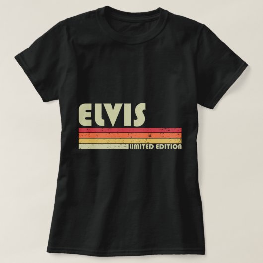 ELVIS Gift Name Personalized Funny Retro B T-shirt (Design voorkant)