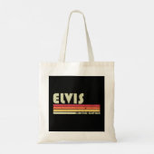 ELVIS Gift Name Personalized Funny Retro  B Tote Bag (Achterkant)