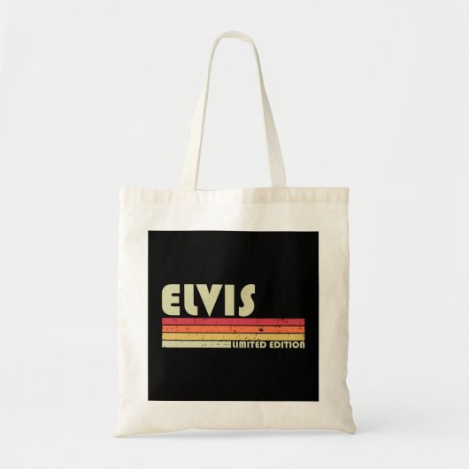 ELVIS Gift Name Personalized Funny Retro  B Tote Bag (Voorkant)