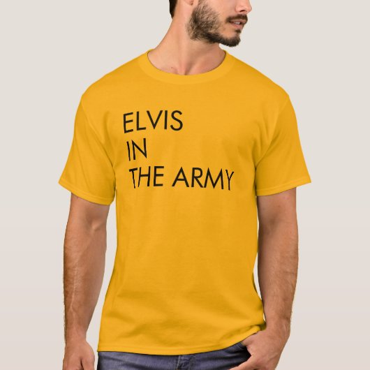 Elvis in de Mannen van het leger T-shirt (Voorkant)
