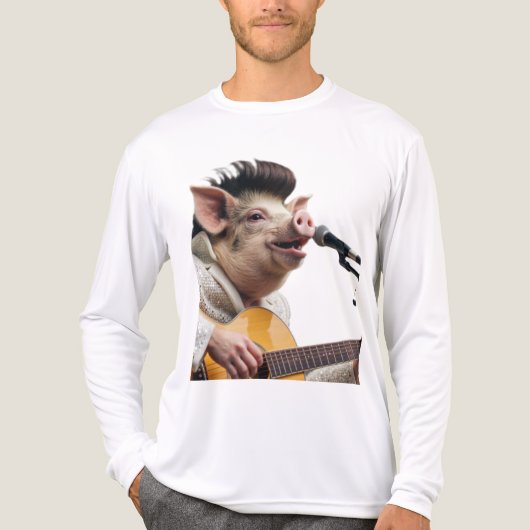 elvis pigley Tri-Blend shirt (Voorkant volledig)