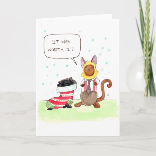 Elvis' Stocking Feestdagen Kaart (Voorkant)