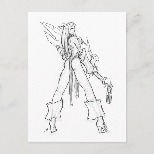 Elvish Blade Briefkaart (Voorkant)