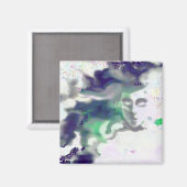 Elvish face - digital tekening, fantasy Art Magnet Magneet (Voorkant / Achterkant)