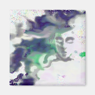 Elvish face - digital tekening, fantasy Art Magnet Magneet