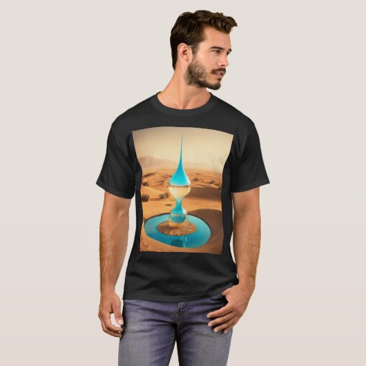 Elvish Wing Embleem: Gotisch Mechanisch Ontwerp T-shirt (Voorkant volledig)