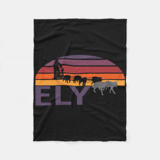Ely Dog Sledding Minnesota Mushing Sleigh Skijorin Fleece Deken