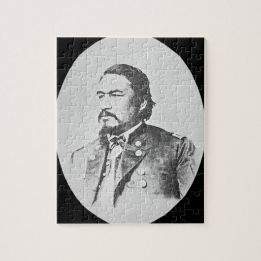 Ely Samuel Parker (1828-95) Seneca Chief and Feder Legpuzzel (Verticaal)