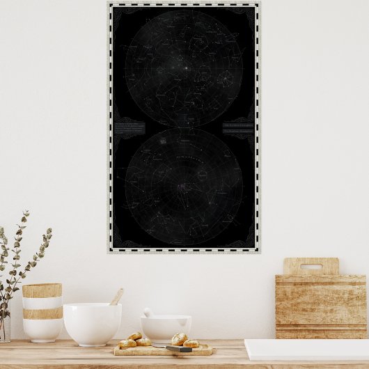 Elyden Constellation Chart Poster (Keuken)