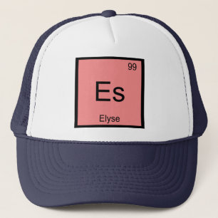 Elyse Naam Chemie Element Periodiek Systeem Trucker Pet