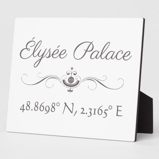 Élysée Palace Latitude Longitude Fotoplaat (Zijkant)