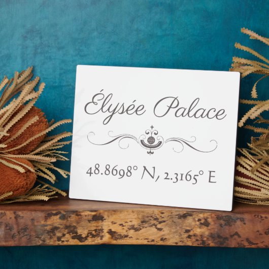 Élysée Palace Latitude Longitude Fotoplaat (Zijkant)