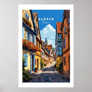 Elzas Frankrijk Poster