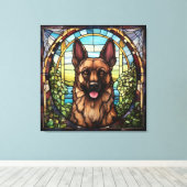 Elzasser hond canvas kunst (Insitu (Houten vloer))
