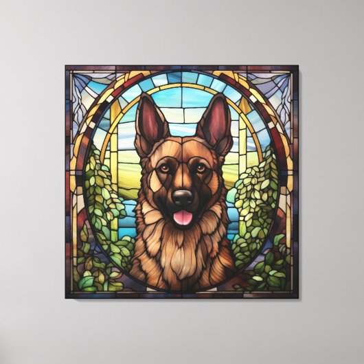Elzasser hond canvas kunst (Voorkant)
