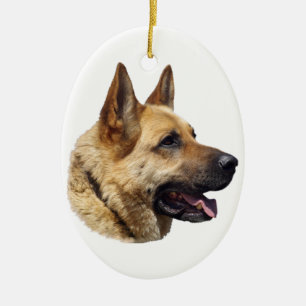 Elzassisch Duits herderderportret Keramisch Ornament