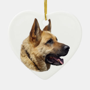 Elzassisch Duits herderderportret Keramisch Ornament