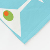 "Em Coming Martini Fleece Blanket (turquoise)" Deken (Hoek)