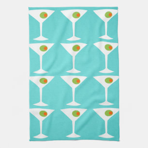 'Em Coming Martini Kitchen Towel (turquoise) Theedoek