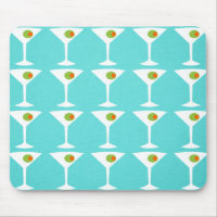 'Em Coming Martini Mousepad (turquoise)