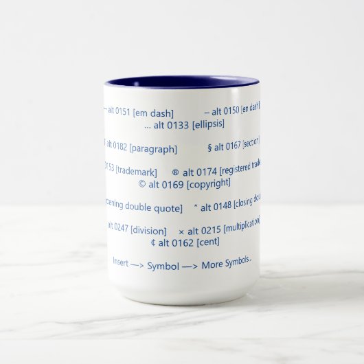 Em-streepjescodes en meer mok (Midden)