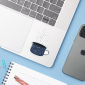 Emaille Gespikkelde Tin Camp Cup Mok Sticker (Laptop met iPhone)
