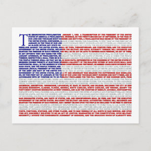 Emancipatie Proclamatie Briefkaart