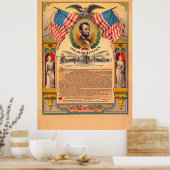 Emancipatie Proclamatie-Poster Poster (Keuken)