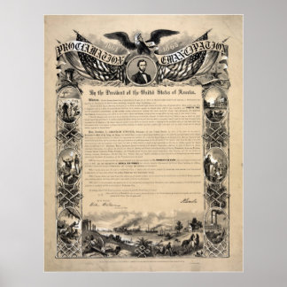 Emancipatieproclamatie Abraham Lincoln Poster