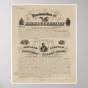 Emancipation Proclamation Reprint van A. Kidder Poster