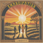 "Emancipation Sunrise" Sticker (Voorkant)