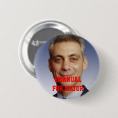 Emanual voor burgemeester ronde button 5,7 cm (Voorkant /achterkant)