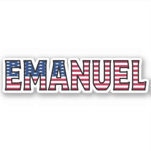 Emanuel nom prénom États-Unis Autocollant Stickers (Devant)